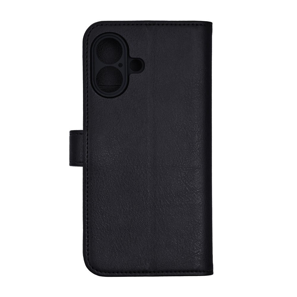 RadiCover iPhone 17 Anti Stråling Kunstlæder Flip Cover m. Kortholder - Sort