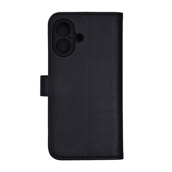 RadiCover iPhone 17 Anti Stråling Kunstlæder Flip Cover m. Kortholder - Sort