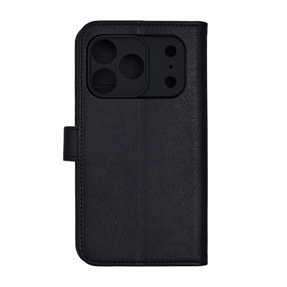 RadiCover iPhone 17 Pro Anti Stråling Kunstlæder Flip Cover m. Kortholder - Sort