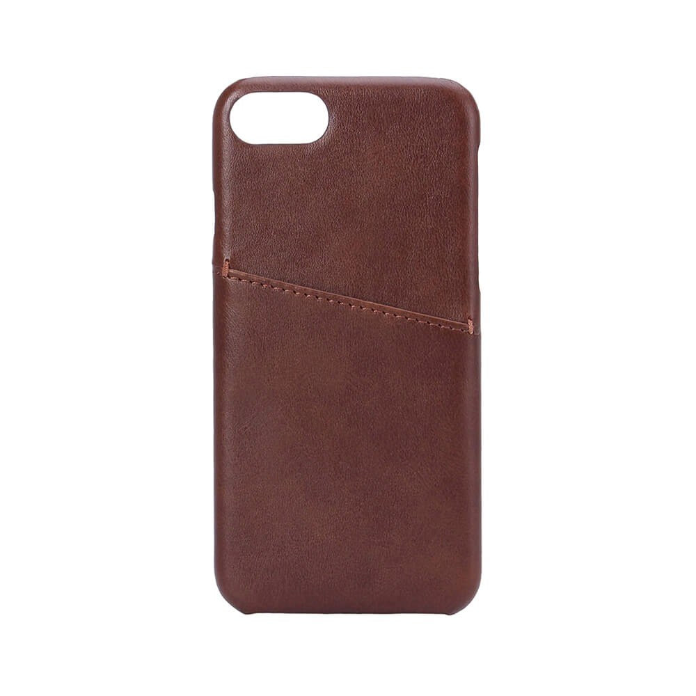 iPhone SE (2020) / 8 / 7 / 6s / 6 Onsala Imiteret Læder Cover m. Kortlomme - Brun
