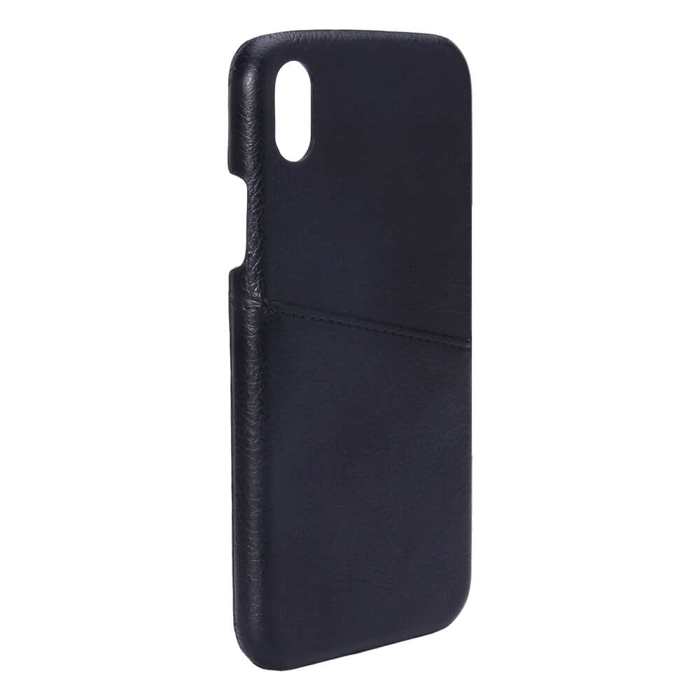 iPhone XR Onsala Imiteret Læder Cover m. Kortlomme - Sort