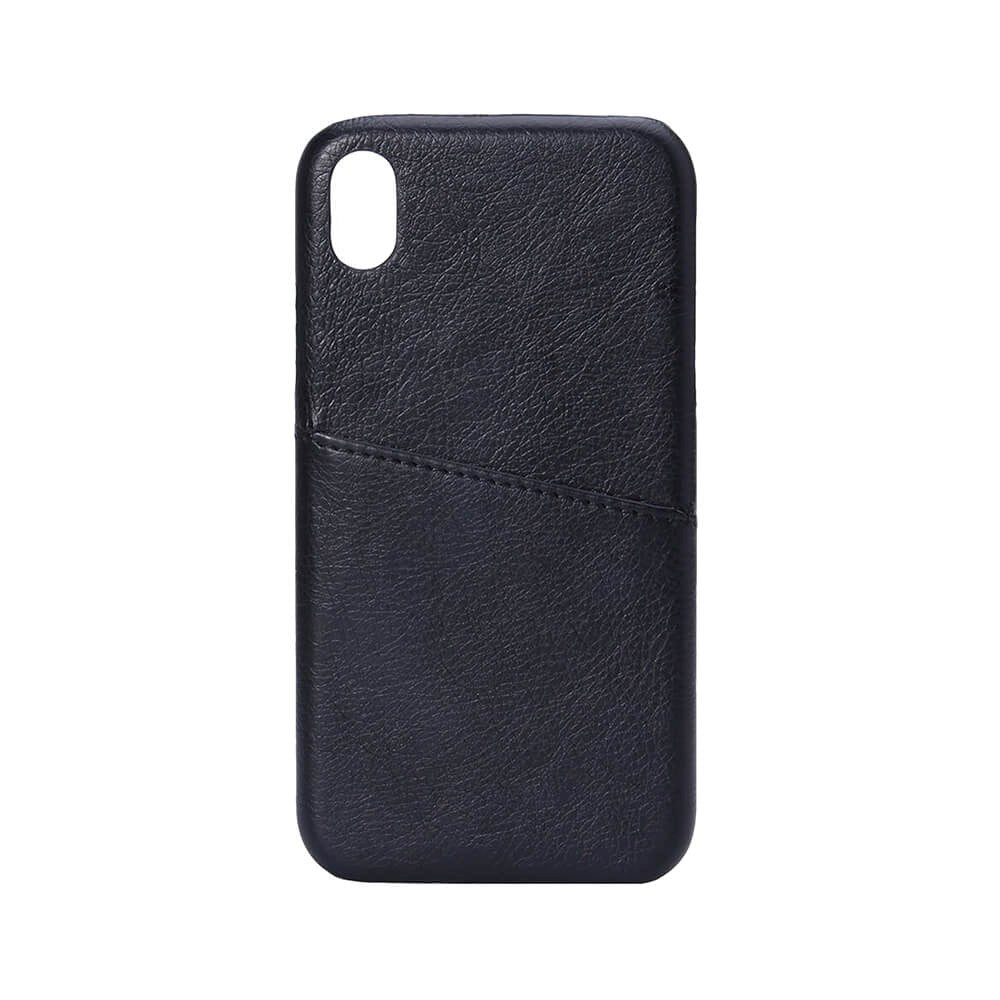 iPhone XR Onsala Imiteret Læder Cover m. Kortlomme - Sort