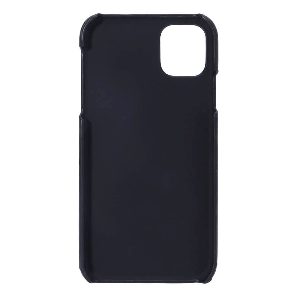 iPhone 11 Onsala Imiteret Læder Cover m. Kortlomme - Sort