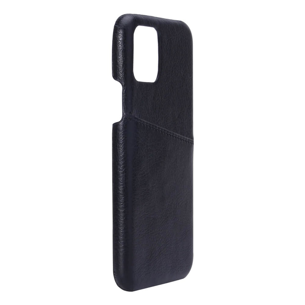 iPhone 11 Pro Onsala Imiteret Læder Cover m. Kortlomme - Sort