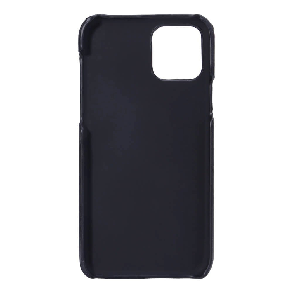 iPhone 11 Pro Onsala Imiteret Læder Cover m. Kortlomme - Sort