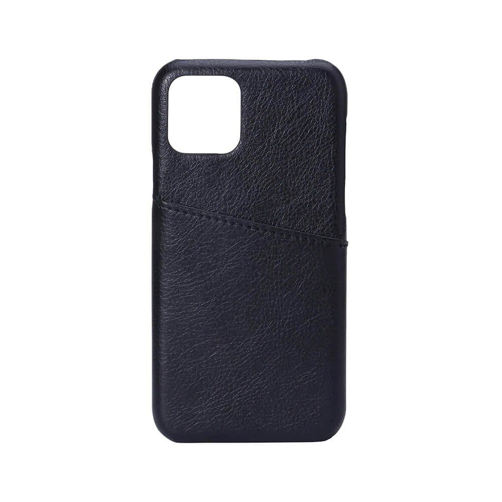 iPhone 11 Pro Onsala Imiteret Læder Cover m. Kortlomme - Sort