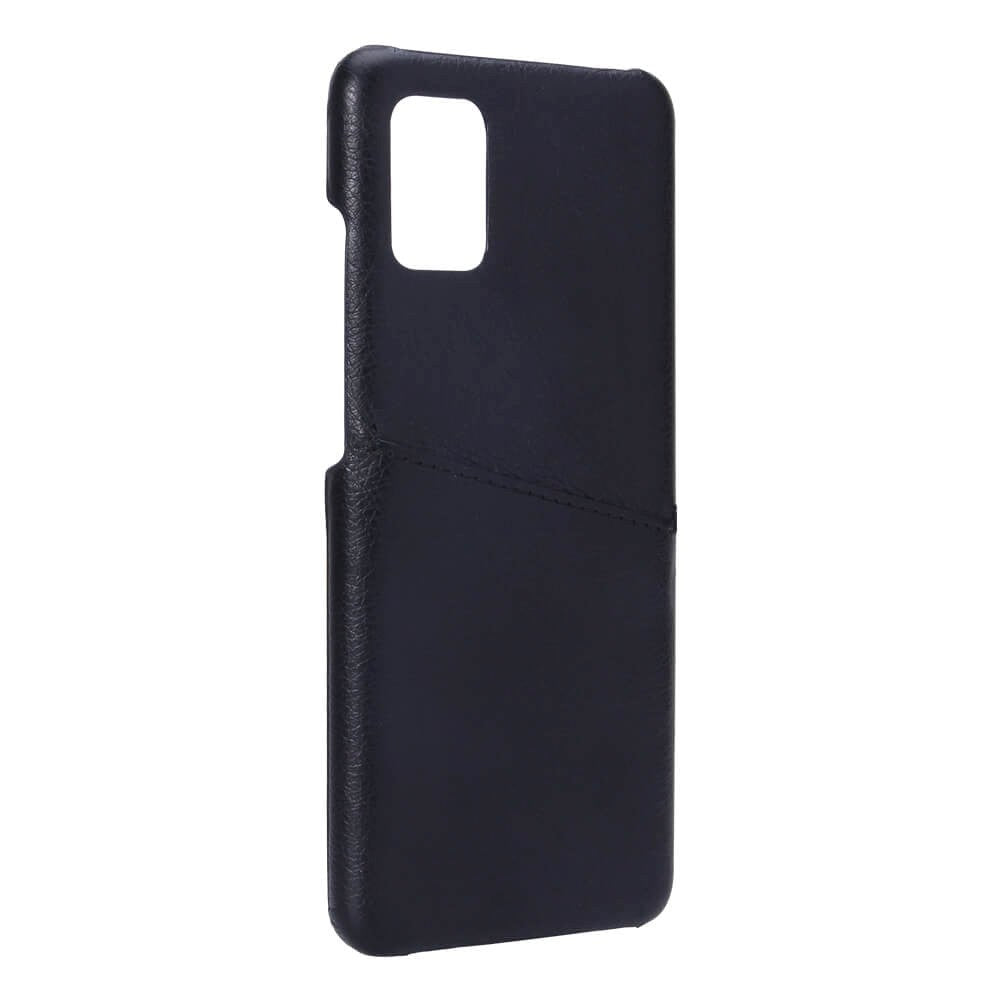 Samsung Galaxy A51 Onsala Imiteret Læder Cover m. Kortlomme - Sort
