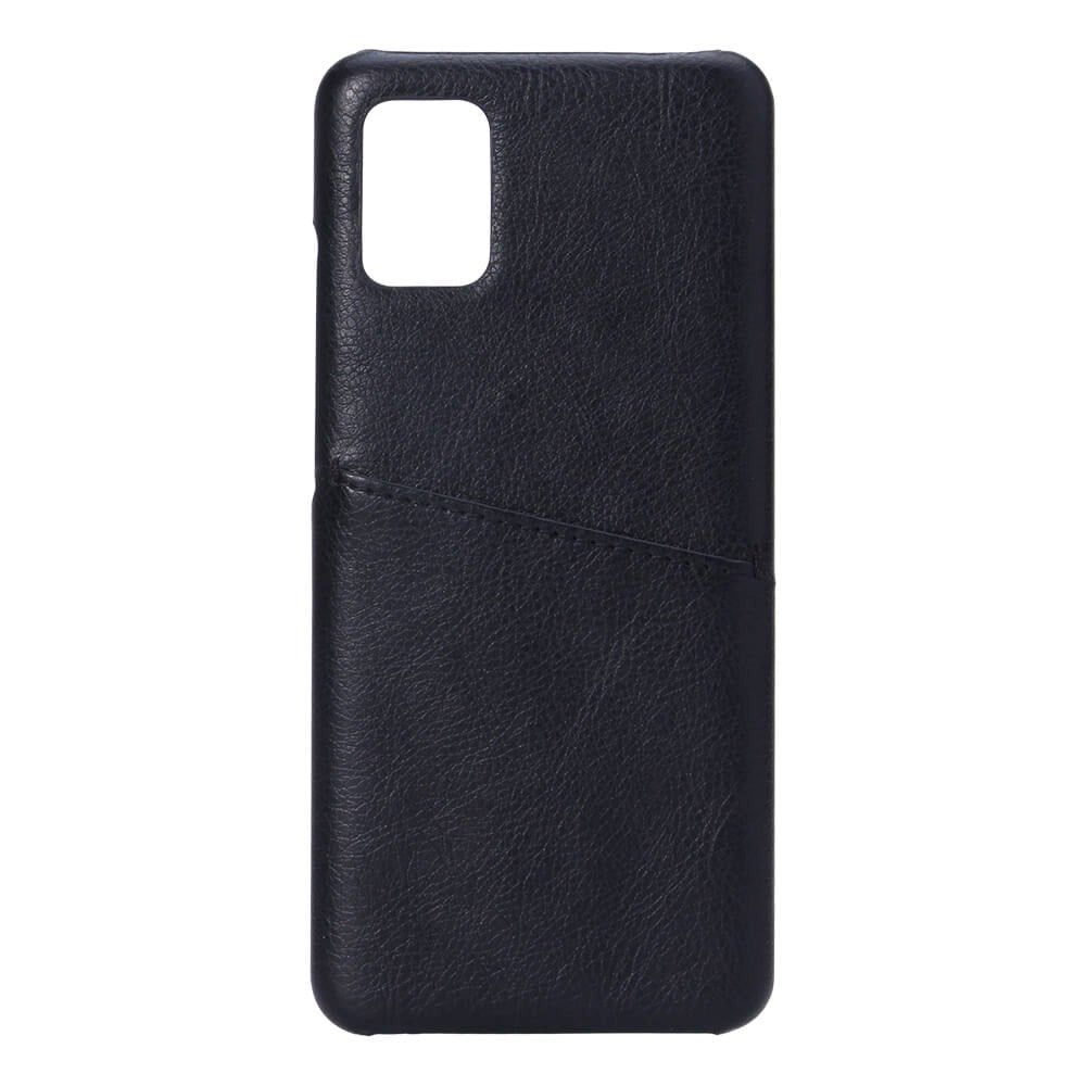 Samsung Galaxy A51 Onsala Imiteret Læder Cover m. Kortlomme - Sort