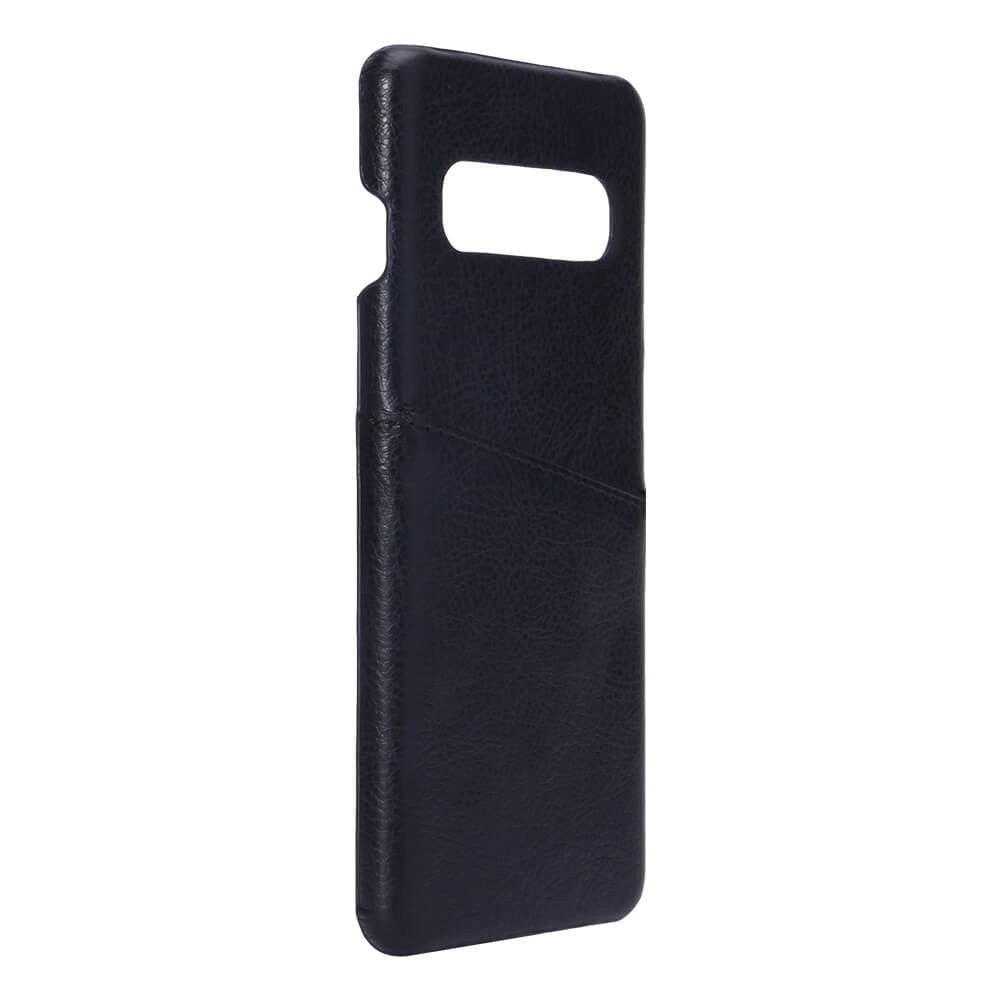 Samsung Galaxy S10 Onsala Imiteret Læder Cover m. Kortlomme - Sort