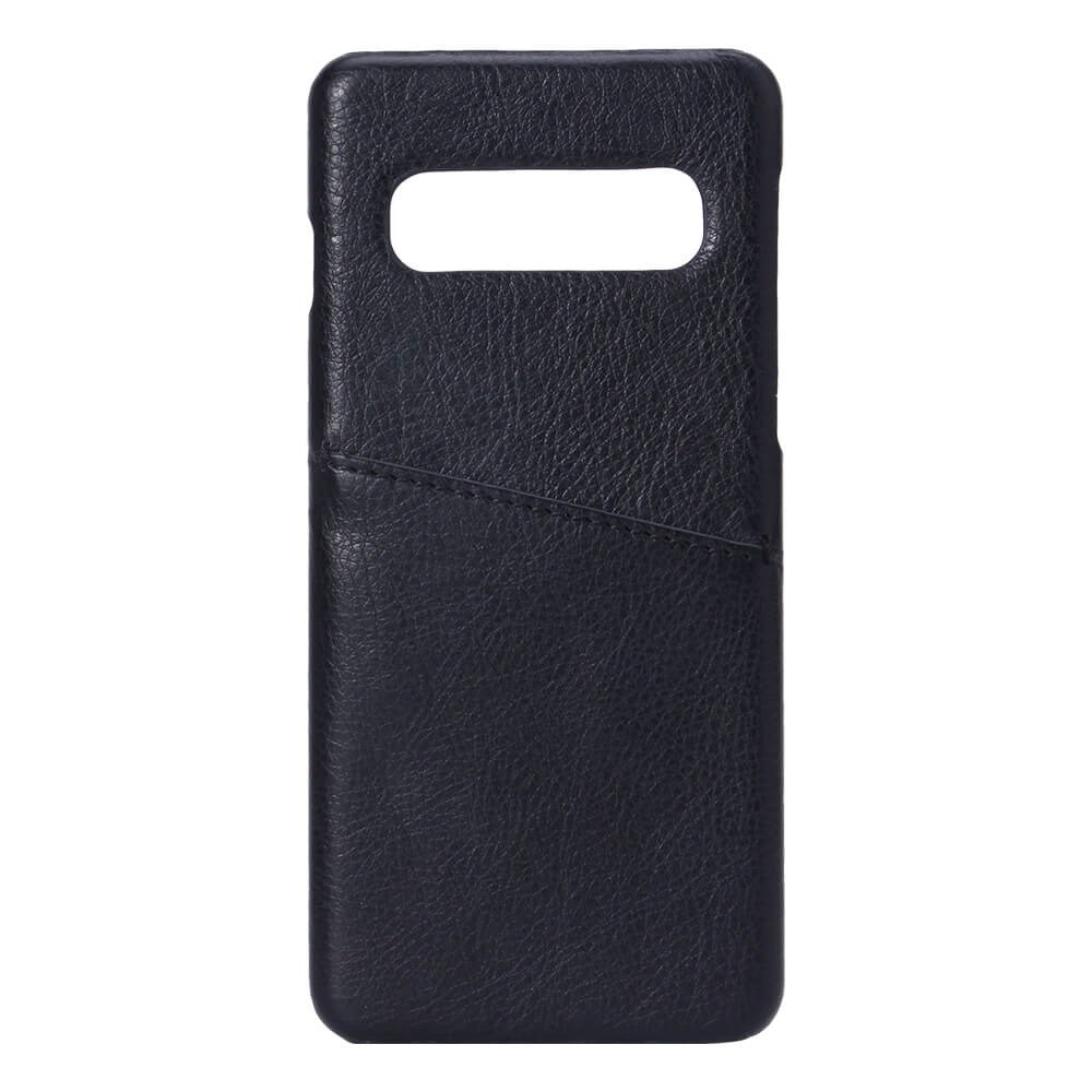 Samsung Galaxy S10 Onsala Imiteret Læder Cover m. Kortlomme - Sort