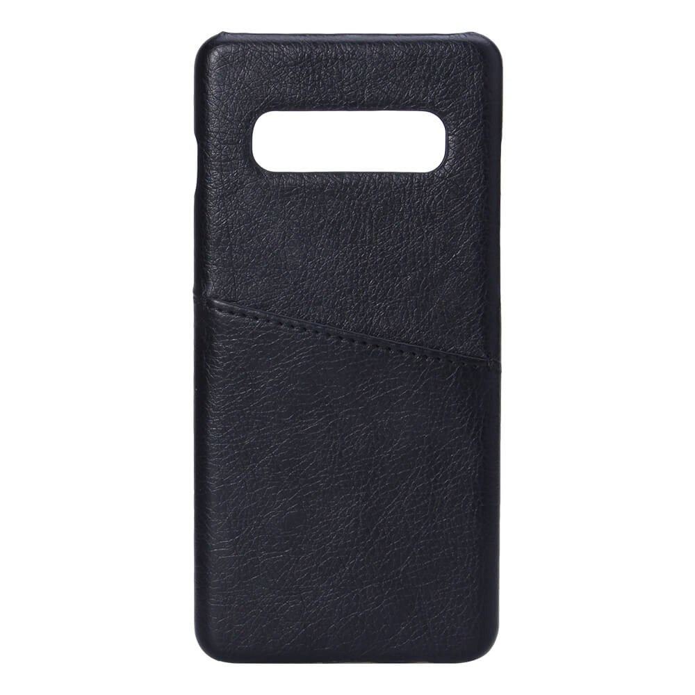 Samsung Galaxy S10+ (Plus) Onsala Imiteret Læder Cover m. Kortlomme - Sort
