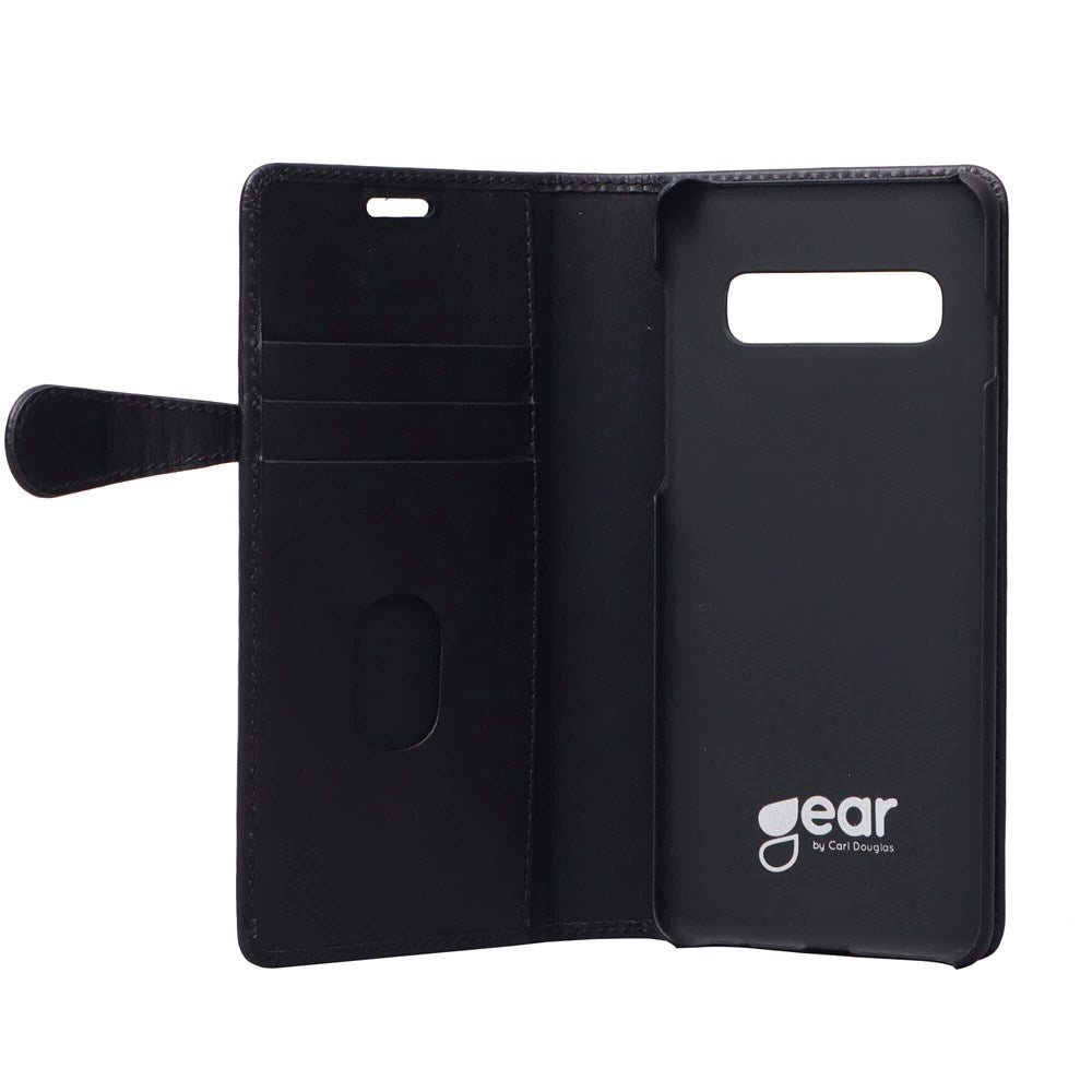 Samsung Galaxy S10+ (Plus) Buffalo 2-i-1 Ægte Læder Flip Cover - Sort