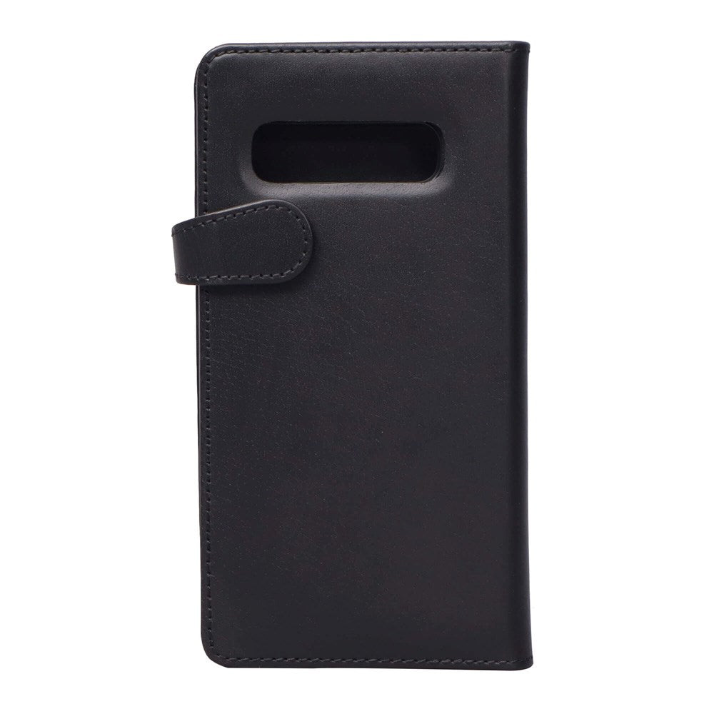 Samsung Galaxy S10+ (Plus) Buffalo 2-i-1 Ægte Læder Flip Cover - Sort