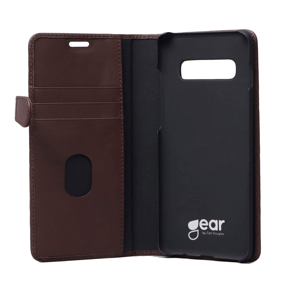 Samsung Galaxy S10+ (Plus) Buffalo 2-i-1 Ægte Læder Flip Cover - Brun