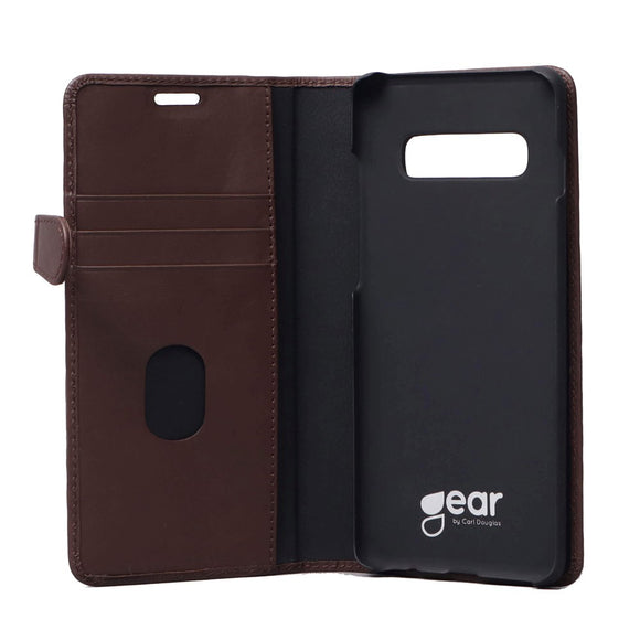 Samsung Galaxy S10+ (Plus) Buffalo 2-i-1 Ægte Læder Flip Cover - Brun
