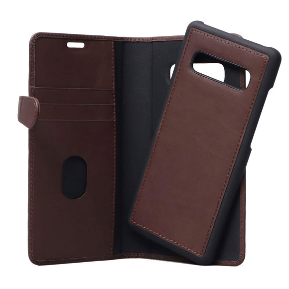Samsung Galaxy S10+ (Plus) Buffalo 2-i-1 Ægte Læder Flip Cover - Brun