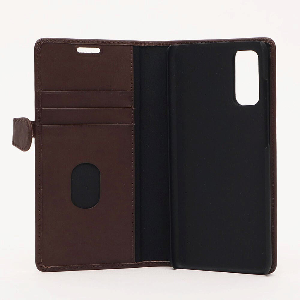 Samsung Galaxy S20 Buffalo 2-i-1 Ægte Læder Flip Cover - Brun