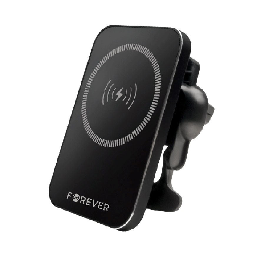 Forever MACH-100 Magnetisk Mobilholder til Ventilation m. Trådløs Opladning 15W - Sort