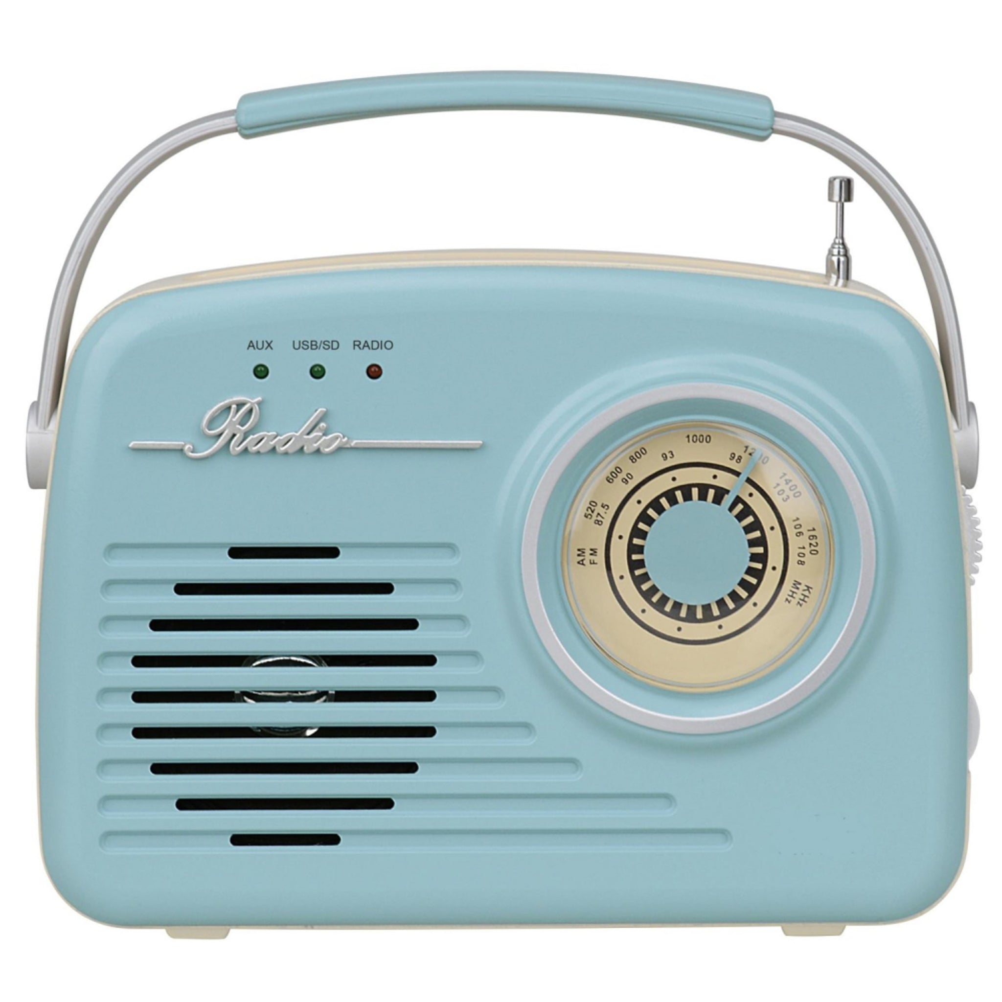 Setty Retro Bluetooth Højttaler m. Radio - Blå