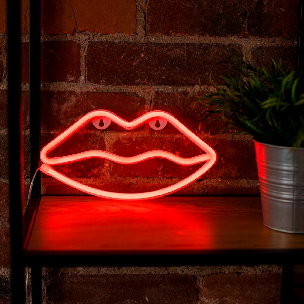 Forever Light - Læber LED Neon Skilt - Rød Lys