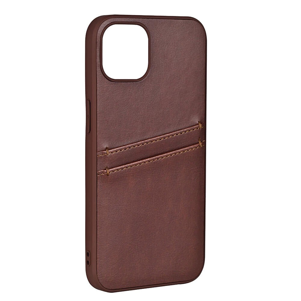 iPhone 12 / 12 Pro Buffalo Kunstlæder Cover m. Kortlomme - Brun