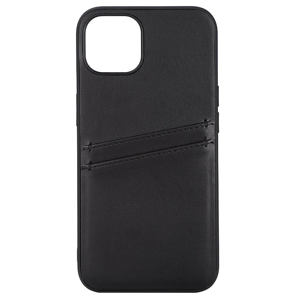 iPhone 13 Buffalo Ægte Læder Cover m. Kortlomme - Sort