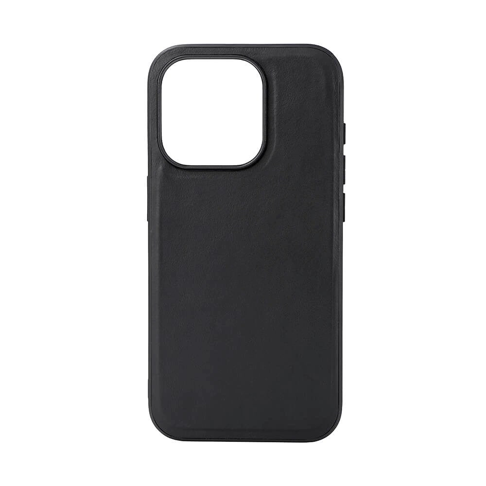 iPhone 15 Pro Buffalo Ægte Læder Cover - MagSafe Kompatibel - Sort