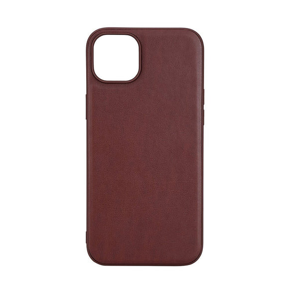 iPhone 15 Plus Buffalo Ægte Læder Cover - MagSafe Kompatibel - Brun