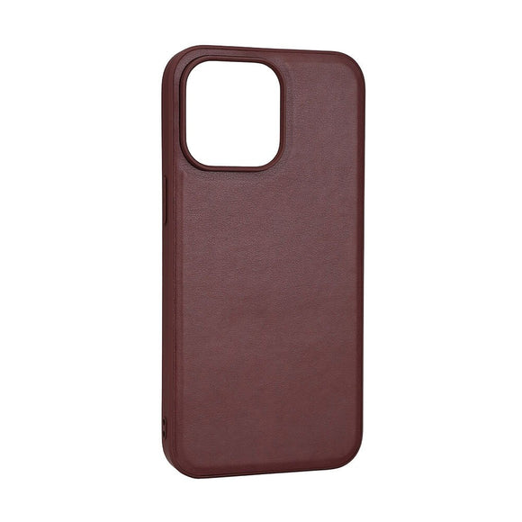 iPhone 15 Pro Max Buffalo Ægte Læder Cover - MagSafe Kompatibel - Brun