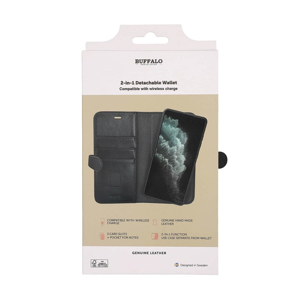 Buffalo 2-i-1 Læder Cover m. Pung - Samsung Galaxy S24 FE - Sort