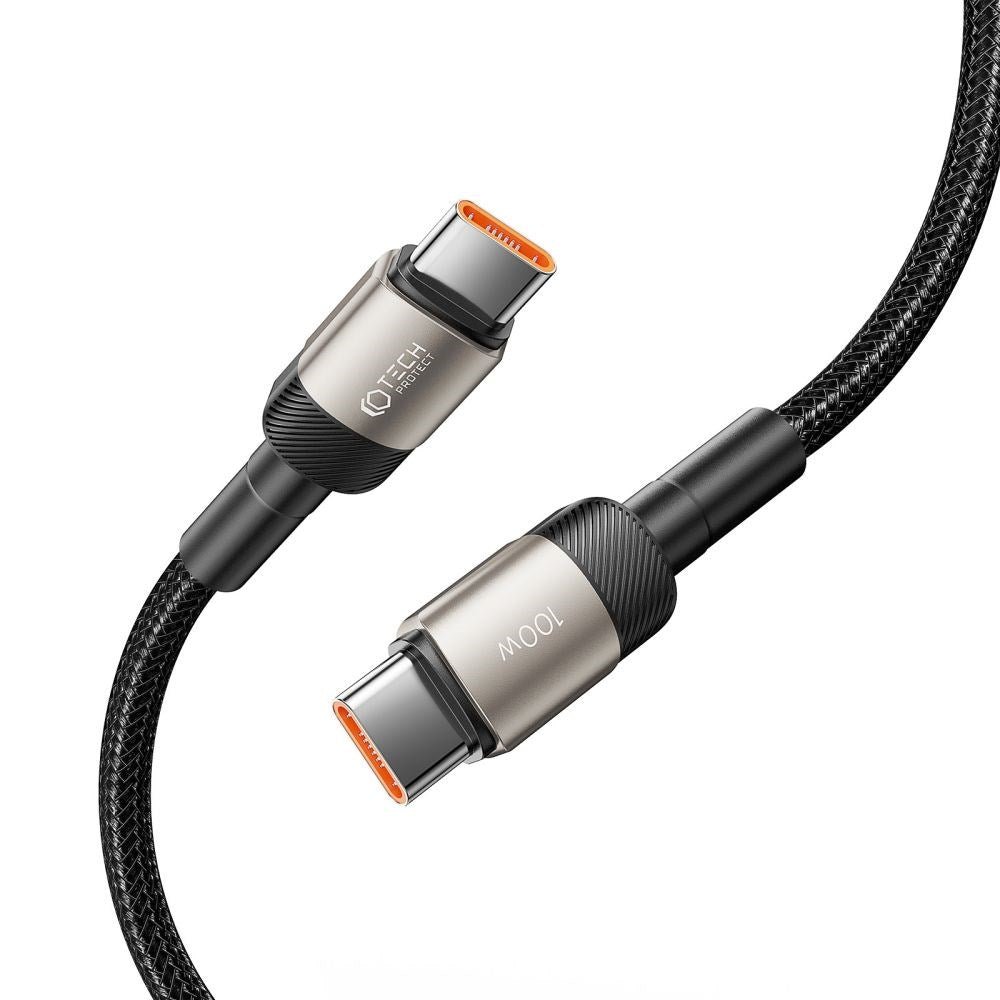 Tech-Protect Ultraboost Evo PD 100W/5A USB-C til USB-C Kabel 2m - Titanium