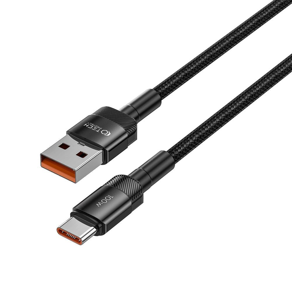 Tech-Protect Ultraboost Evo 100W/5A USB-A til USB-C Kabel 50cm - Sort