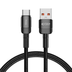 Tech-Protect Ultraboost Evo 100W/5A USB-A til USB-C Kabel 1m - Sort