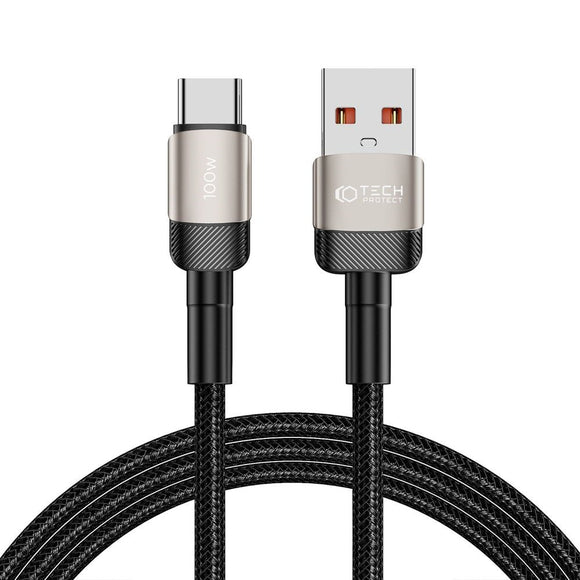 Tech-Protect Ultraboost Evo 100W/5A USB-A til USB-C Kabel 2m - Titanium
