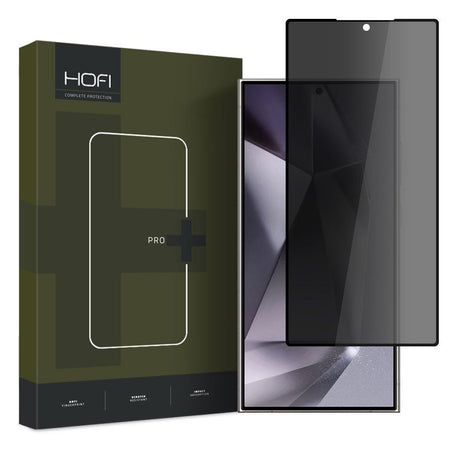 Samsung Galaxy S24 Ultra Hofi Glass Pro+ Skærmbeskyttelse m. Privacy Funktion - Case Friendly - Gennemsigtig