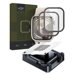 Apple Watch 7 / 8 / 9 (41 mm) HOFI Glass Pro+ Hærdet Glas Skærmbeskyttelse 2-Pack - Sort Kant