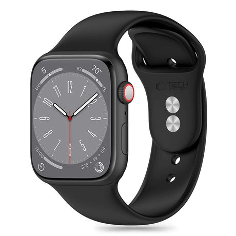 Apple Watch (42/44/SE/45/46/49mm) Tech-Protect Silikone Urrem - Black