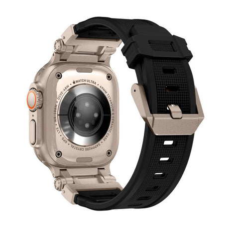 Apple Watch (42/44/SE/45/46/49mm) Tech-Protect Delta Pro Silikone Rem - Black / Titanium