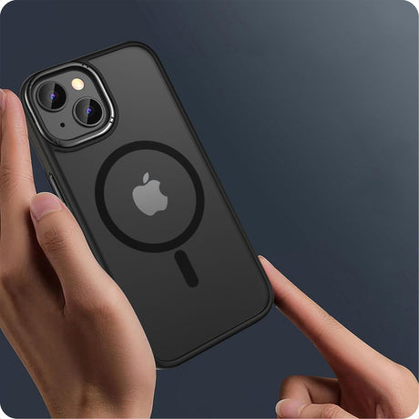 iPhone 15 Tech-Protect Magmat Cover - MagSafe Kompatibel - Mat Sort 2