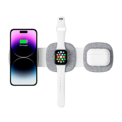 Tech-Protect A32 3-in-1 Trådløs Oplader 15W - MagSafe Kompatibel - Grå