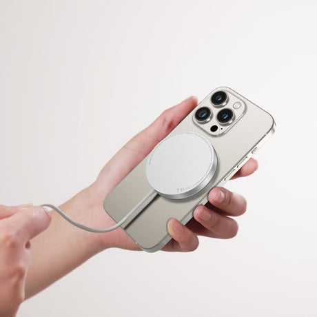 Tech-Protect QI-A30 Trådløs Oplader 15W - MagSafe Kompatibel - Hvid
