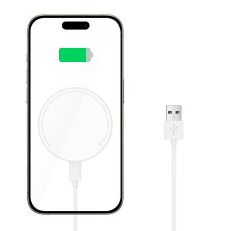 Tech-Protect A33 Trådløs Oplader 15W - MagSafe Kompatibel - Hvid