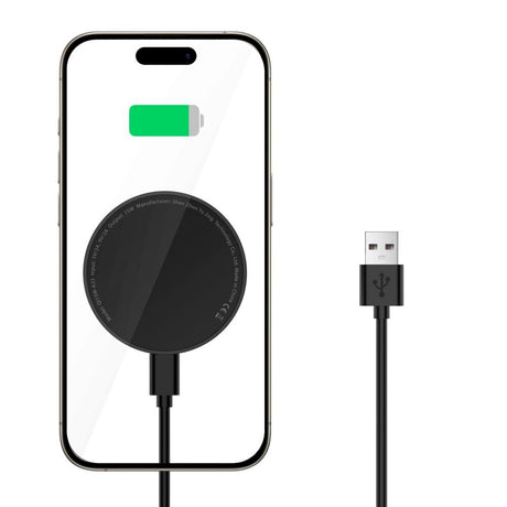 Tech-Protect A33 Trådløs Oplader 15W - MagSafe Kompatibel - Sort