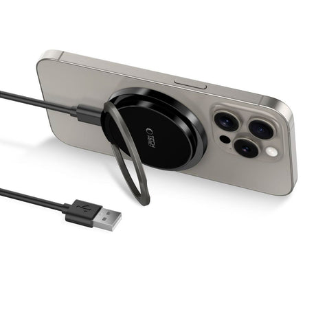 Tech-Protect A33 Trådløs Oplader 15W - MagSafe Kompatibel - Sort