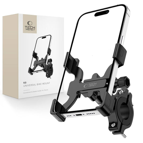 Tech-Protect V3 Universal Bike Mount - Max Mobil: 60-97mm - Sort