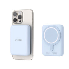 Tech-Protect LifeMag Trådløs & Magnetisk Powerbank 10000 mAh - MagSafe Kompatibel - Blå