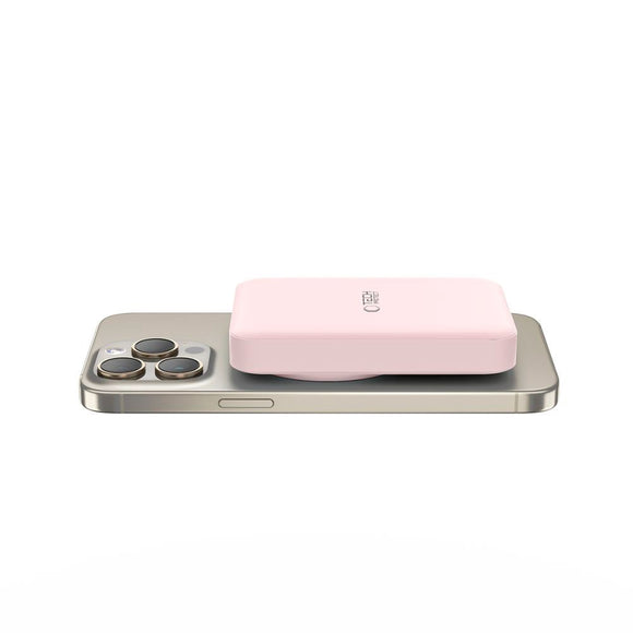 Tech-Protect LifeMag Trådløs & Magnetisk Powerbank 10000 mAh - MagSafe Kompatibel - Lyserød