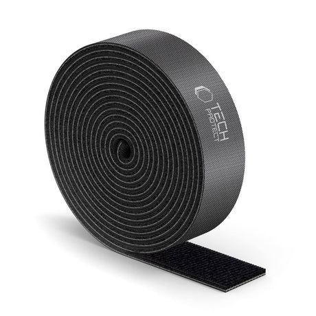 Tech-Protect Kabel Organizer i Velcro 3m - Sort