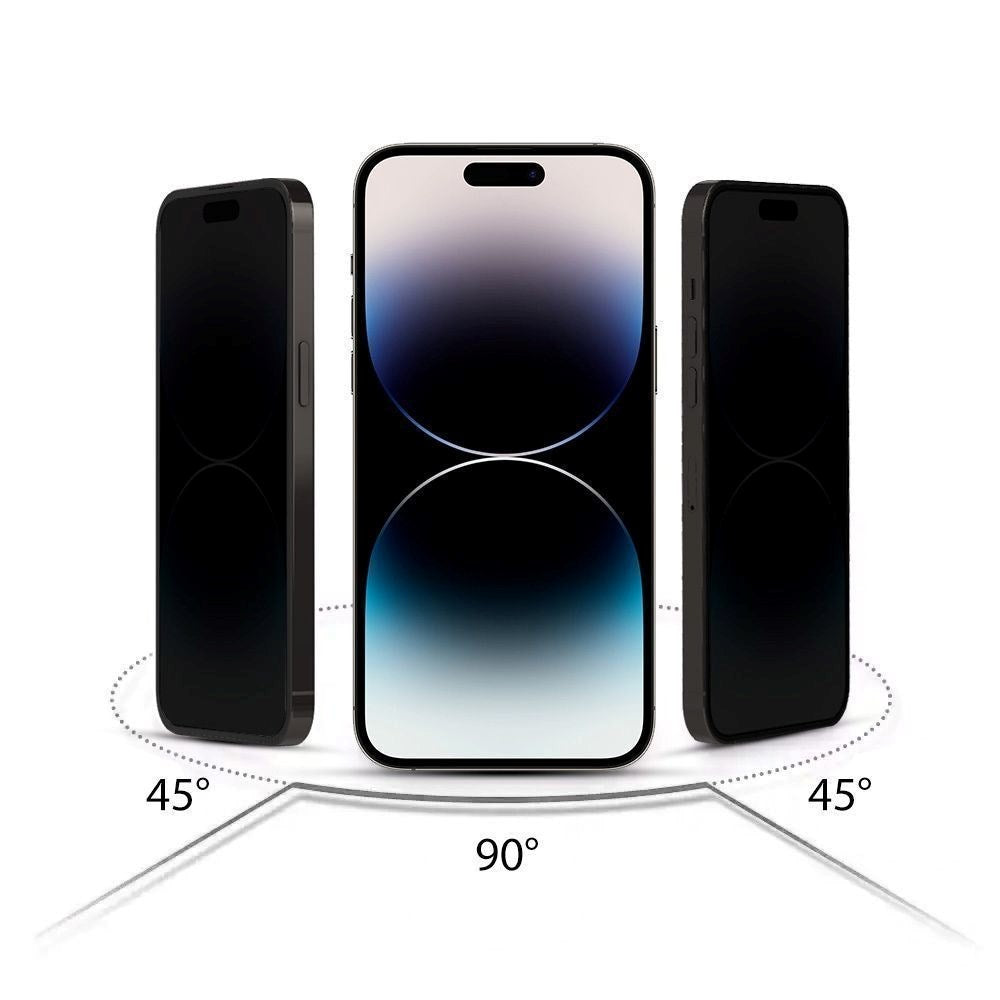 iPhone 17 Pro / 16 Pro Hofi Glass Pro+ Skærmbeskyttelse m. Privacy Funktion - Case Friendly - 2-Pak - Sort Kant