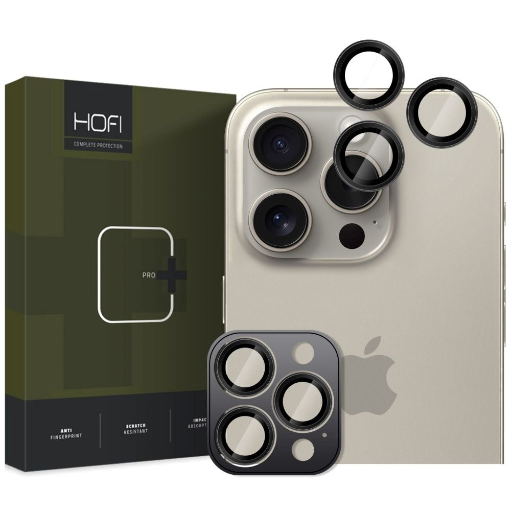 iPhone 16 Pro / 16 Pro Max HOFI Camring Pro+ - Kameralinse Glas - Sort